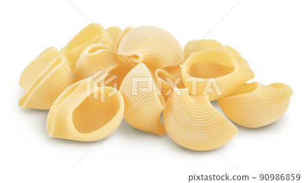 lumaconi pasta isolated on white background with full depth of field lumaconi pasta isolated on white background with full depth of field 90986859