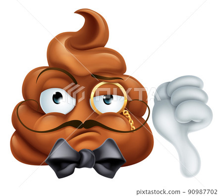 Arrogant Posh Snooty Poop Poo Emoticon Emoji Icon 90987702