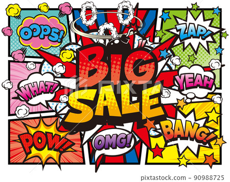 American comic style speech bubble English big sale POP 90988725