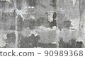 Old wall with stains built with bricks 90989368