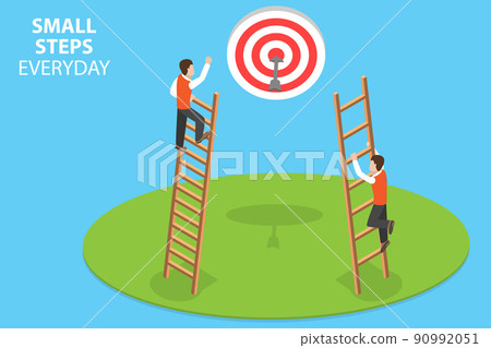 3D Isometric Flat Vector Conceptual Illustration of Small Steps Everyday 3D Isometric Flat Vector Conceptual Illustration of Small Steps Everyday 90992051