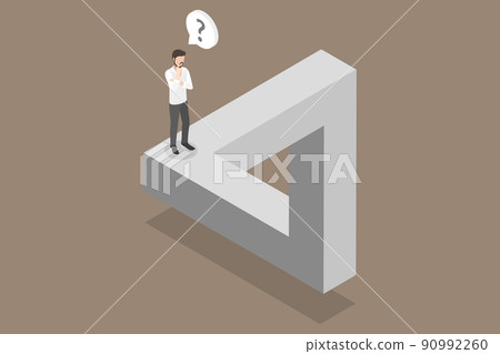 3D Isometric Flat Vector Conceptual Illustration of Penrose Triangle 3D Isometric Flat Vector Conceptual Illustration of Penrose Triangle 90992260