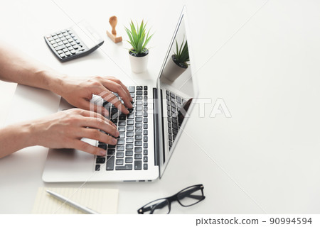 Businessman working in the office. Finance manager Businessman working in the office. Finance manager 90994594