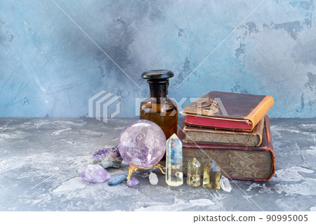 Healing crystals concept 90995005