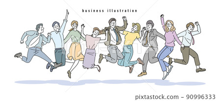 People fashionable illustration material 90996333