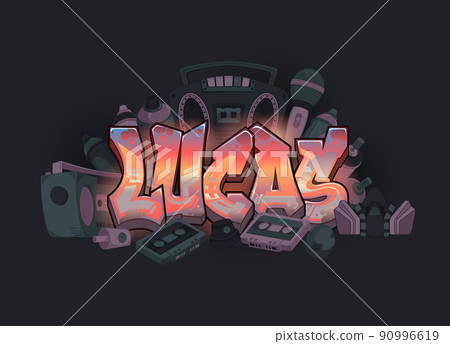 Graffiti Styled Urban Street Art Tagging Design - Lucas Graffiti Styled Urban Street Art Tagging Design - Lucas 90996619