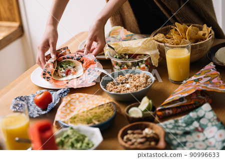 Home-cooked dining table, eco-wrap, vegan, photography cooperation: Bee Eco Wraps Japan 90996633