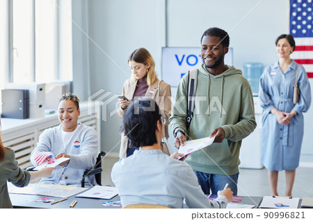 Group of Voters on Election Day 90996821