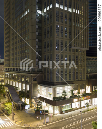Midnight high-rise office building 90996857