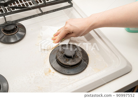 灶台清潔場景 灶台清潔場景 90997552