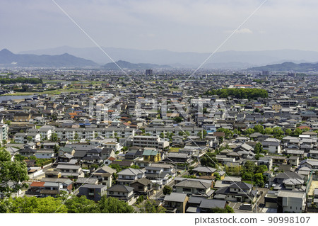 View from Marugame Castle in the direction of Yamanokita-cho, Marugame City Marugame City, Kagawa Prefecture 90998107