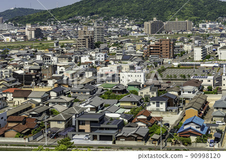 View from Marugame Castle in the direction of Jotocho, Marugame City Marugame City, Kagawa Prefecture 90998120