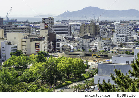 Don Quijote Marugame store in the direction of Otecho, Marugame City View from Marugame Castle Marugame City, Kagawa Prefecture 90998136