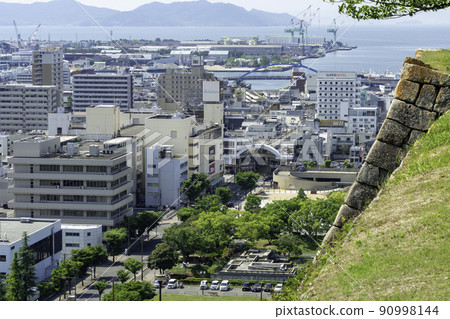 Marugame City Otecho direction Toricho Shopping Street View from Marugame Castle Marugame City, Kagawa Prefecture 90998144