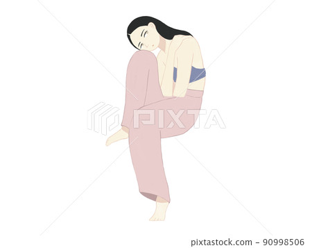 A girl wearing fashionable innerwear 90998506