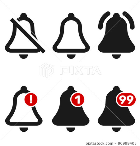 Notification bell icons Notification bell icons 90999403