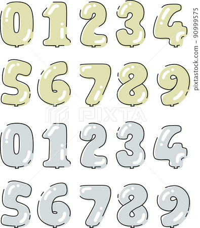 數字氣球金銀 數字氣球金銀 90999575