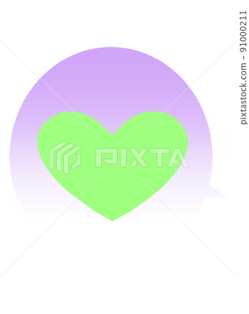 Balloon Gradation Purple Yellow-green Heart 91000211