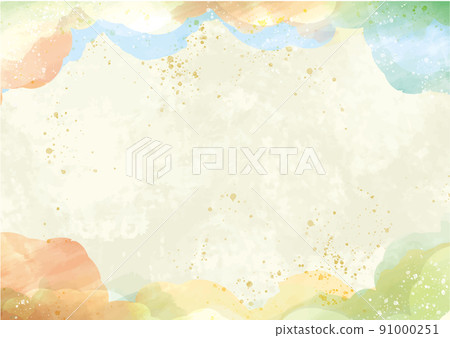 Watercolor brush background material 91000251