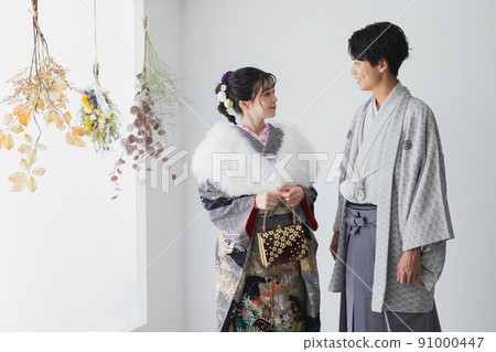 Furisode adult ceremony male female crested hakama 91000447