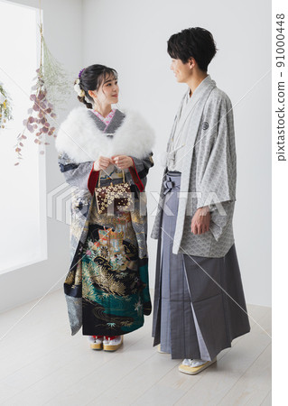 Furisode adult ceremony male female crested hakama Furisode adult ceremony male female crested hakama 91000448