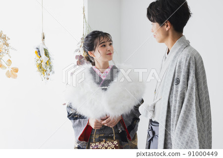 Furisode adult ceremony male female crested hakama Furisode adult ceremony male female crested hakama 91000449