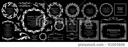 Luxury frame design. Antique-style fashionable treatment Luxury frame design. Antique-style fashionable treatment 91003606