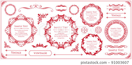 Luxury frame design. Antique-style fashionable treatment Luxury frame design. Antique-style fashionable treatment 91003607