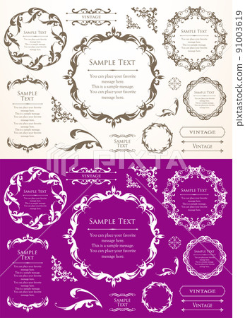 Luxury frame design. Antique-style fashionable treatment Luxury frame design. Antique-style fashionable treatment 91003619
