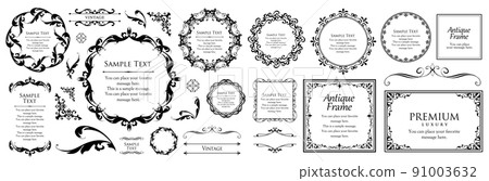 Luxury frame design. Antique-style fashionable treatment Luxury frame design. Antique-style fashionable treatment 91003632