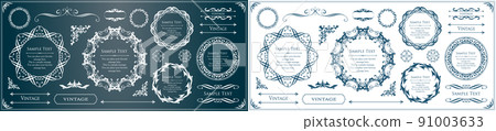Luxury frame design. Antique-style fashionable treatment Luxury frame design. Antique-style fashionable treatment 91003633