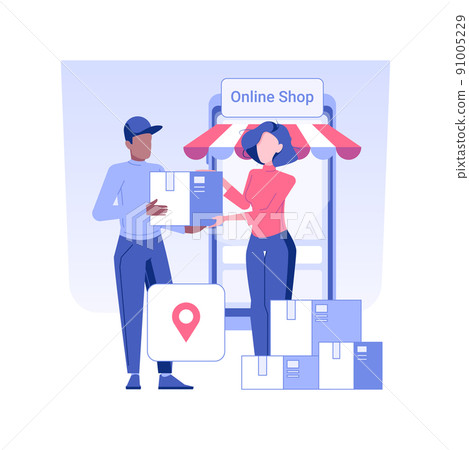 Shipping orders isolated concept vector illustration. Online store owner sends parcels via courier service, shop delivery, business idea, digital marketing, advertising agency vector concept. Shipping orders isolated concept vector illustration. Online store owner sends parcels via courier service, shop delivery, business idea, digital marketing, advertising agency vector concept. 91005229