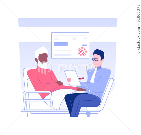Last will lawyer isolated concept vector illustration. Elderly man makes a will with lawyer, making a testament, business people, legal service, professional lawyer vector concept. Last will lawyer isolated concept vector illustration. Elderly man makes a will with lawyer, making a testament, business people, legal service, professional lawyer vector concept. 91005373
