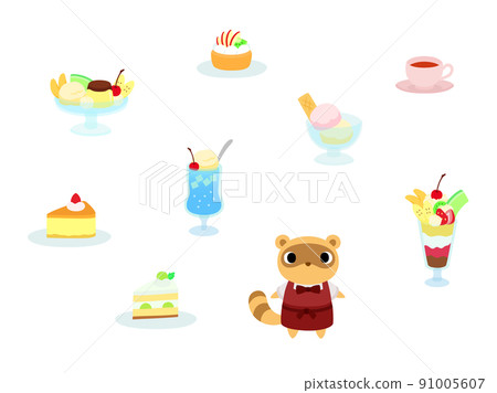 Cafe menu 7 with raccoon clerk 91005607