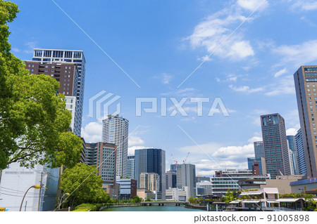 View of Nakanoshima from the vicinity of Amidaike-Suji Dojima Ohashi Cityscape 91005898
