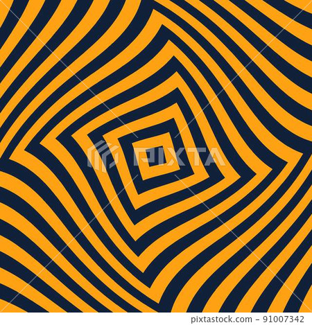 Blue yellow abstract striped background. Optical art. Vector Blue yellow abstract striped background. Optical art. Vector 91007342