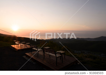 北海道兩大夜景，天狗山黃昏，小樽 91008503