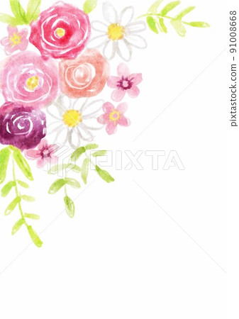 Flower frame Watercolor flower. Handmade. Illustration Flower frame Watercolor flower. Handmade. Illustration 91008668