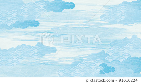 日本圖案背景水彩風格背景插圖 日本圖案背景水彩風格背景插圖 91010224