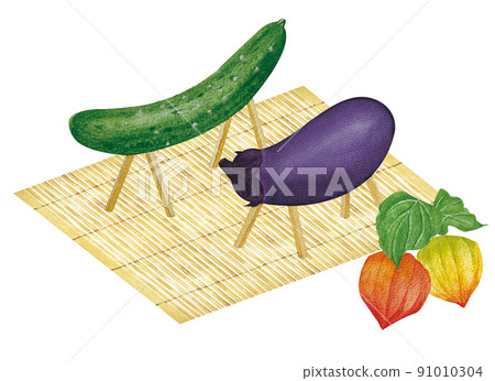 Image of Obon Watercolor painting Image of Obon Watercolor painting 91010304