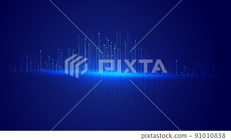 Indigo color line Sanei space Big data Mutual network technology background. Indigo color line Sanei space Big data Mutual network technology background. 91010838