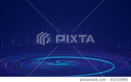 Data, space vortex, big data conceptual abstract background. 91010960