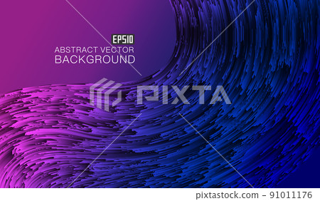 Indigo purple gradual irregular line Senjou composition abstract pattern background. 91011176