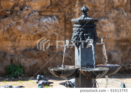 close up outdoor metal sink in the park close up outdoor metal sink in the park 91013745
