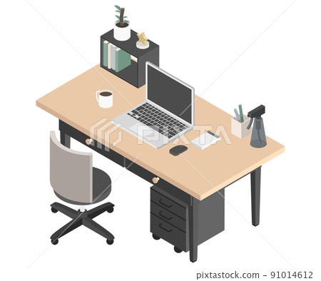 Desk isometric illustration Desk isometric illustration 91014612