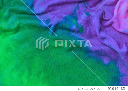 Abstract tie dye multicolor fabric cloth purple pattern texture Abstract tie dye multicolor fabric cloth purple pattern texture 91016485