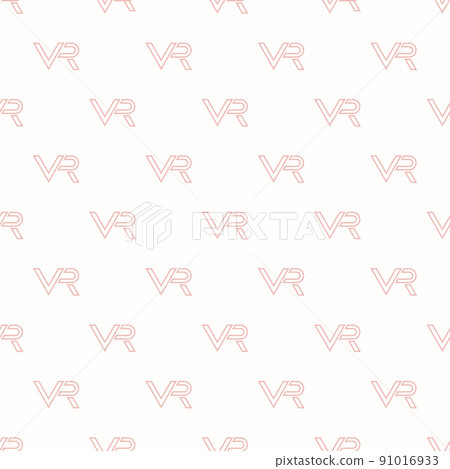 Seamless Vector Modern Pattern With VR Logos Seamless Vector Modern Pattern With VR Logos 91016933