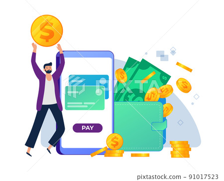 Online payment, financial transaction and money tranfer Online payment, financial transaction and money tranfer 91017523