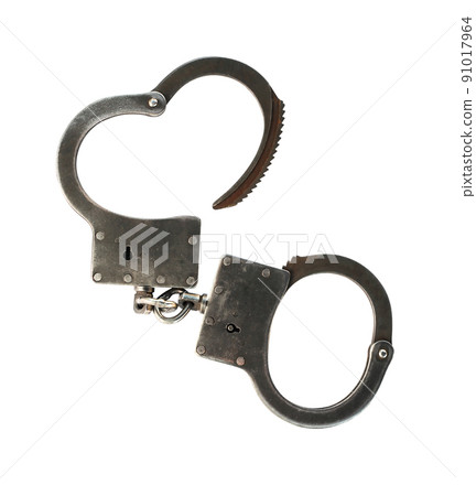 Old Handcuffs On White Old Handcuffs On White 91017964