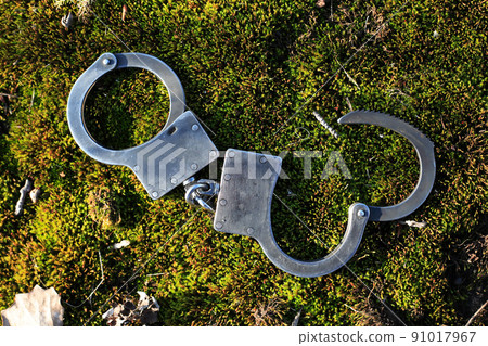 Unfastened Handcuffs On Moss Unfastened Handcuffs On Moss 91017967